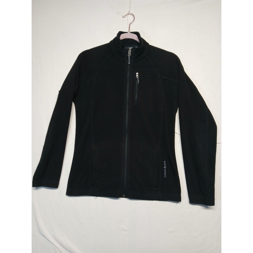 Black diamond fleece full zip jacket‎ capsule wardrobe womens small